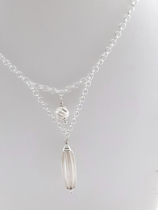 925 sterling Jewelry - NEW 925 sterling silver fancy seed pod necklace